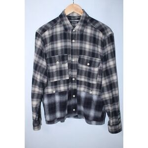 Reese Cooper Men's Medium Multicolor Plaid Hitchhiking Flannel Shirt